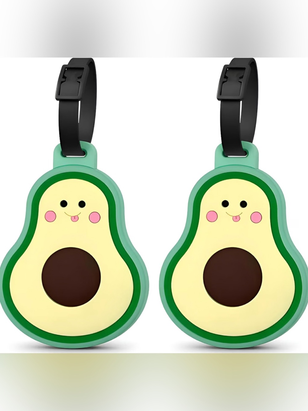Avocado Luggage Tags for Suitcases, 2 Pack Silicone Cute Fruit Travel Tags